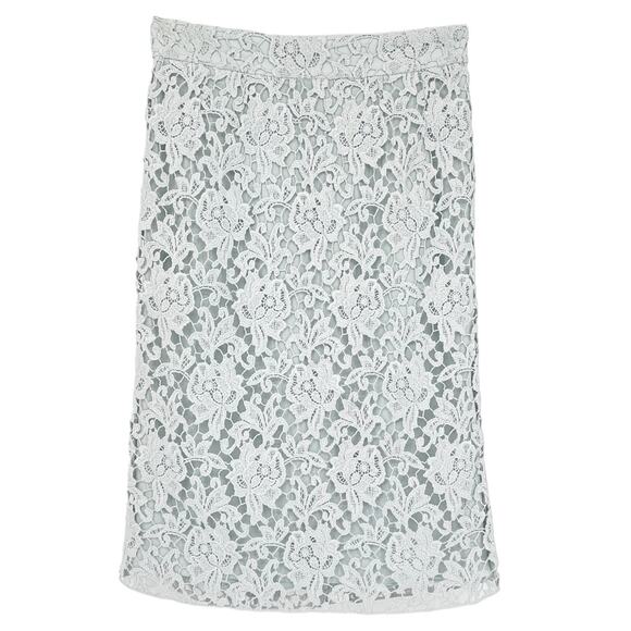 DOLCE & GABBANA Lace Skirt Ice Light Blue XS